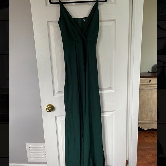 SHEIN Tall Solid Wrap Detail Cami Dress - Dark Green - Picture 2 of 4